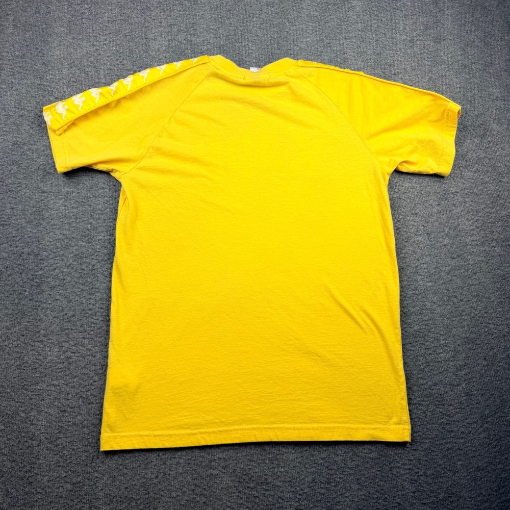 Kappa Men's S Small Yellow Logo T-Shirt Short Sleeve Crew Neck Graphic Tee View 2